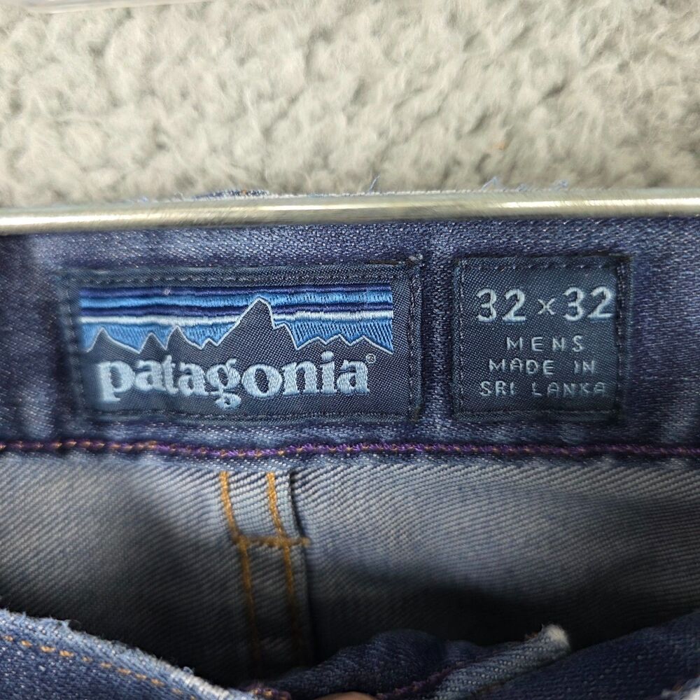 Patagonia Performance Straight Jeans Men 32x32 Dark Wash Stretch Outdoor Casual - Picture 3 of 11